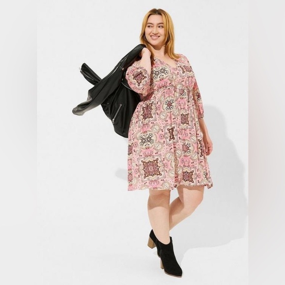 Torrid 0 Mini Washable Gauze Tunic Dress - Picture 1 of 14